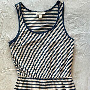 Ann Taylor Loft - Blue & White Striped Dress